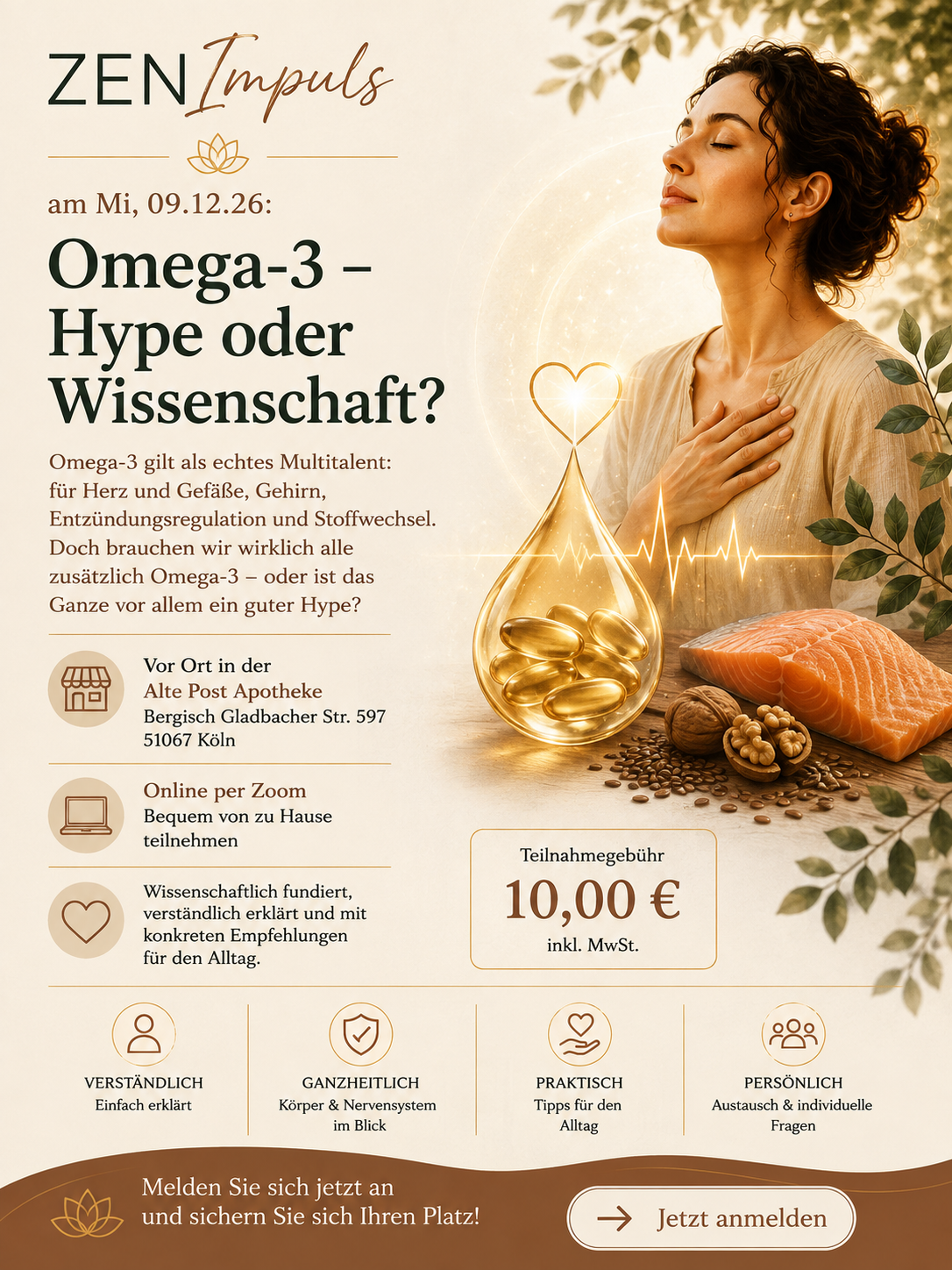 ZENImpuls am Mi, 09.12.26: Omega-3 – Hype oder Wissenschaft?